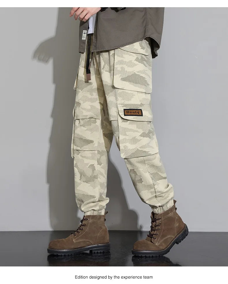 Men's Tactical Camouflage Overalls M-6XL Autumn High-Quality Cotton Multi-Pocket Trousers Sports Training Casual Work Pants New