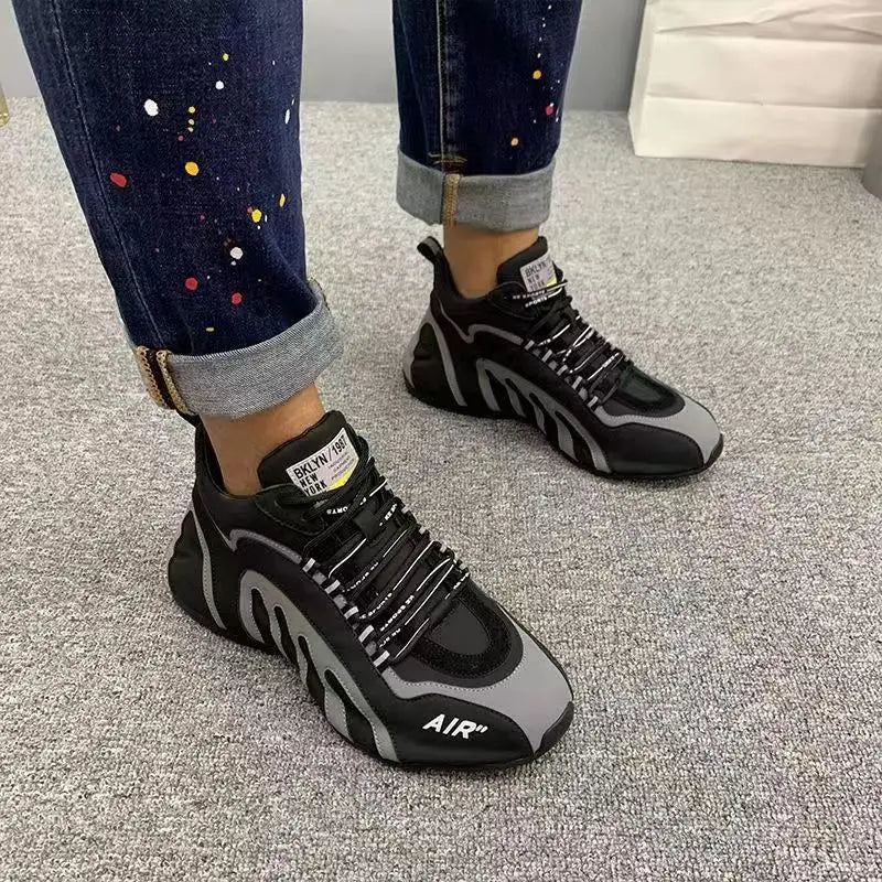 Men Fashion Sneakers Casual Lightweight Breathable Running Shoes Men Sneakers Lace-up Platform Sneakers Footwear Zapatos Hombre
