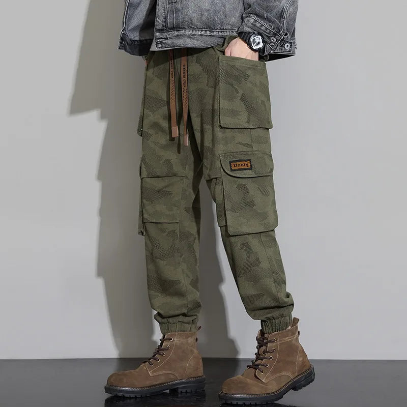 Men's Tactical Camouflage Overalls M-6XL Autumn High-Quality Cotton Multi-Pocket Trousers Sports Training Casual Work Pants New