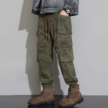 Men's Tactical Camouflage Overalls M-6XL Autumn High-Quality Cotton Multi-Pocket Trousers Sports Training Casual Work Pants New