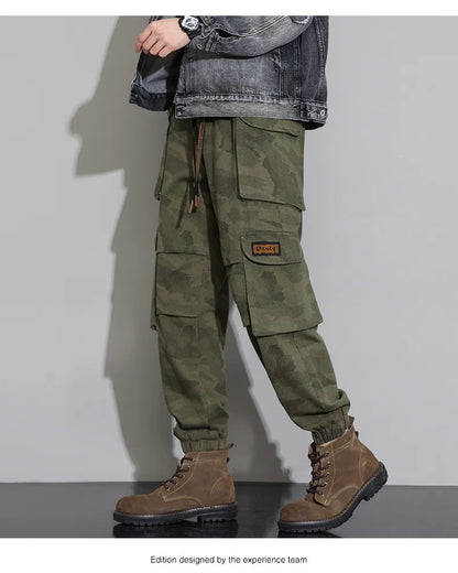Men's Tactical Camouflage Overalls M-6XL Autumn High-Quality Cotton Multi-Pocket Trousers Sports Training Casual Work Pants New