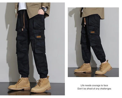 Men's Tactical Camouflage Overalls M-6XL Autumn High-Quality Cotton Multi-Pocket Trousers Sports Training Casual Work Pants New