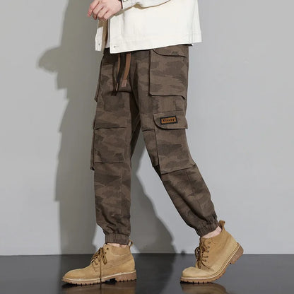 Men's Tactical Camouflage Overalls M-6XL Autumn High-Quality Cotton Multi-Pocket Trousers Sports Training Casual Work Pants New