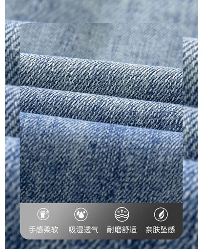 Autumn Spring Light Blue Cargo Jeans Men Streetwear Denim Jogger Pants Men Baggy Harem Jean Trousers Plus Size New