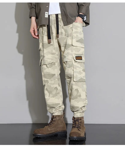 Men's Tactical Camouflage Overalls M-6XL Autumn High-Quality Cotton Multi-Pocket Trousers Sports Training Casual Work Pants New
