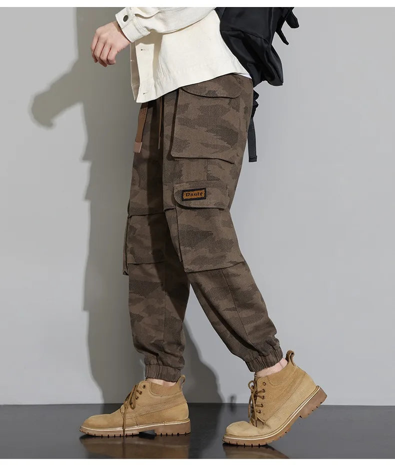 Men's Tactical Camouflage Overalls M-6XL Autumn High-Quality Cotton Multi-Pocket Trousers Sports Training Casual Work Pants New