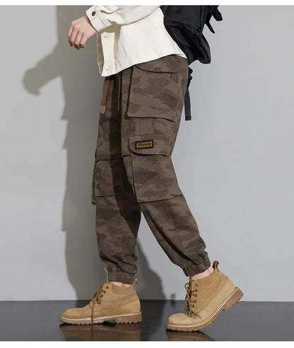 Men's Tactical Camouflage Overalls M-6XL Autumn High-Quality Cotton Multi-Pocket Trousers Sports Training Casual Work Pants New