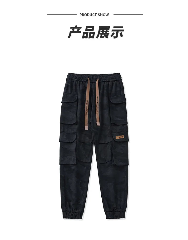 Men's Tactical Camouflage Overalls M-6XL Autumn High-Quality Cotton Multi-Pocket Trousers Sports Training Casual Work Pants New