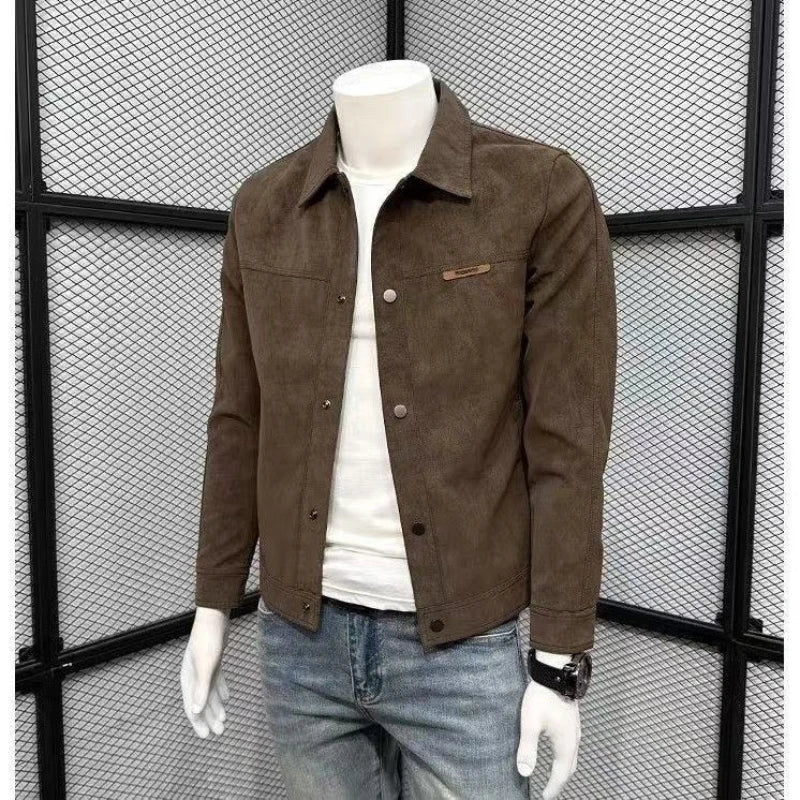 Autumn Motorcycle Jacket New Men's Tight Fitting Jacket American High Street Casual Top High Quality Men's Clothing 2025