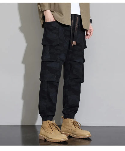 Men's Tactical Camouflage Overalls M-6XL Autumn High-Quality Cotton Multi-Pocket Trousers Sports Training Casual Work Pants New