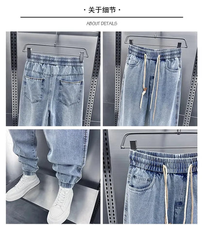 Autumn Men's Casual Pants Korean Version of Harajuku High Street Jeans Hip Hop Trousers High Quality Men's Clothing Streetwear
