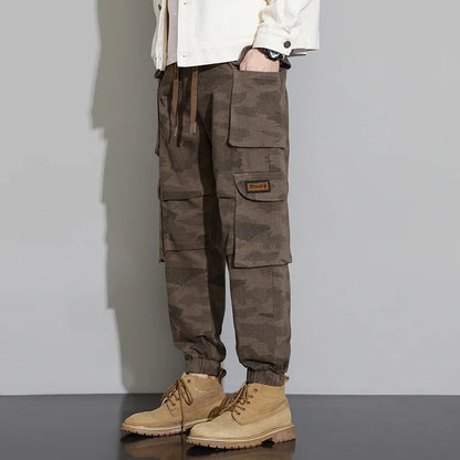 Men's Tactical Camouflage Overalls M-6XL Autumn High-Quality Cotton Multi-Pocket Trousers Sports Training Casual Work Pants New