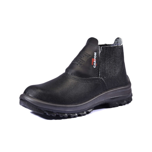 Botina Bidensidade Couro Vaqueta Hidrofugado com Bico de PVC - Cartom | CA - 29391